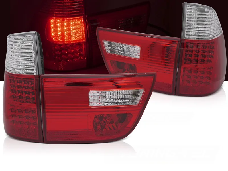 Baklykter BMW X5 E53 09.99-10.03 LED Rød/Hvit | .no v:2760542