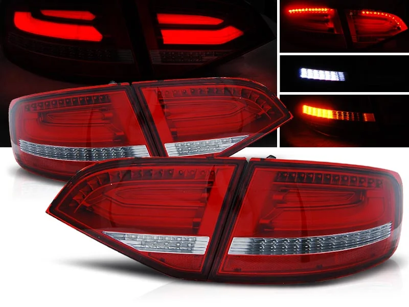 Baklykter Audi A4 B8 08-11 Avant LED Bar Rød/Hvit | .no v:5398678