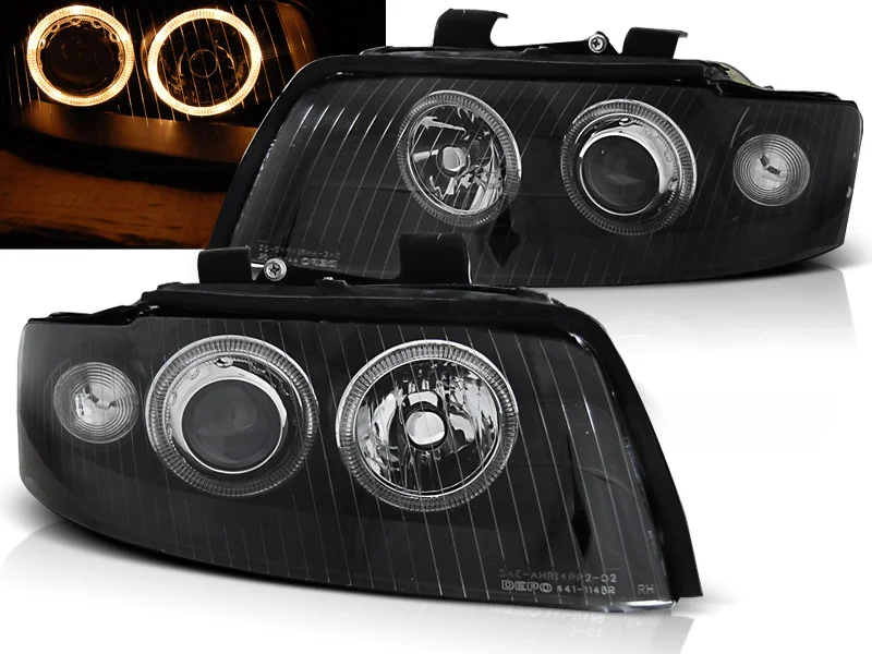 Frontlykter Audi A4 10.00-10.04 Xenon Angel Eyes Svart v:6961517 Frontlykter Audi A4 10.00-10.04 Xenon Angel Eyes Svart v:6961517