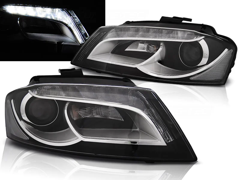 Frontlykter Audi A3 8P 08-12 TRU DRL Svart | .no v:7377596 Frontlykter Audi A3 8P 08-12 TRU DRL Svart | .no v:7377596