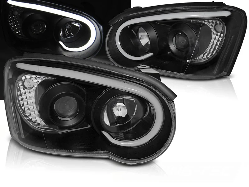 Frontlykter Subaru Impreza II Gd Gg 03-05 Tube Lights Svart v:841570