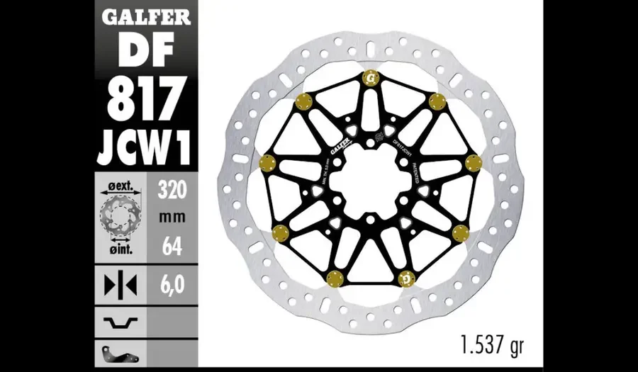 Galfer Bremseskive W v:6994734 Galfer Bremseskive W v:6994734