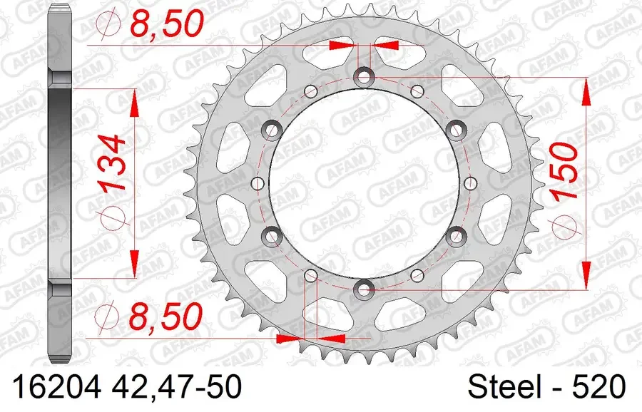 AFAM Bakdrev, Stål 520 - Kawa/Suzuki v:1626909