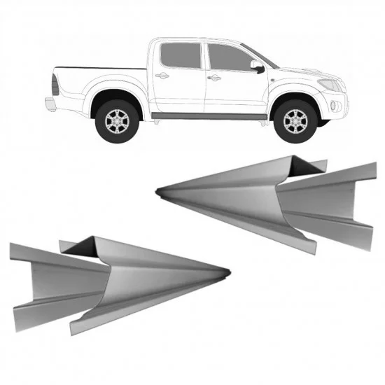 Terskelsett Toyota Hilux 2005–2015 – Indre + Ytre, Venstre/Høyre v:8622138 Terskelsett Toyota Hilux 2005–2015 – Indre + Ytre, Venstre/Høyre v:8622138