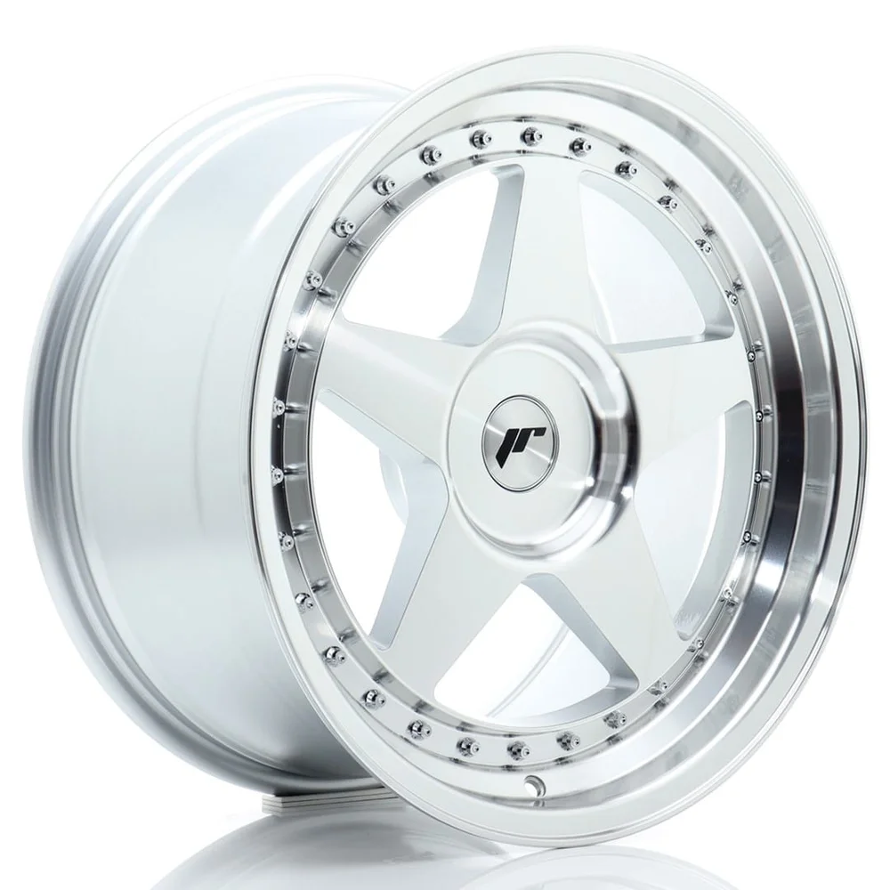 Felg Japan Racing JR6 18x9 ET20-35 BLANK Sølv bearbeidet front v:2702687