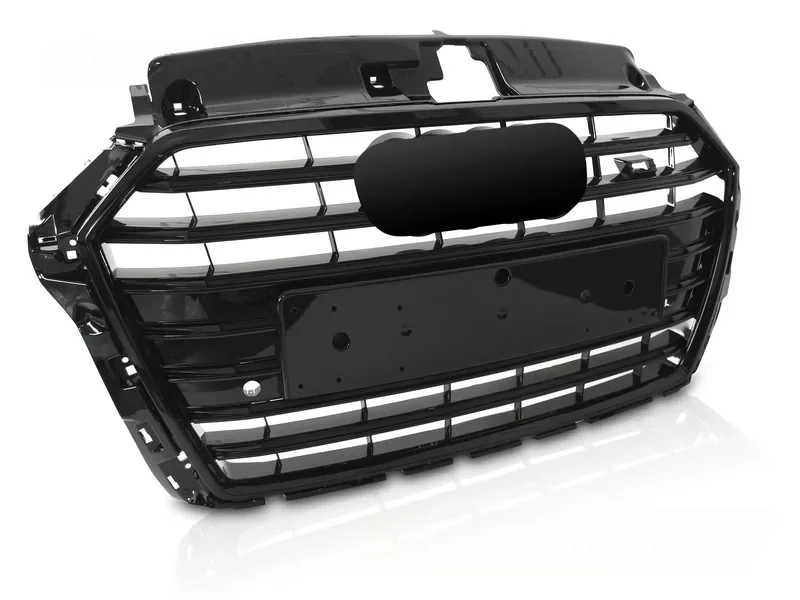 Grill Audi A3 8V 17-20 Sport PDC Blank Svart | .no v:9772062