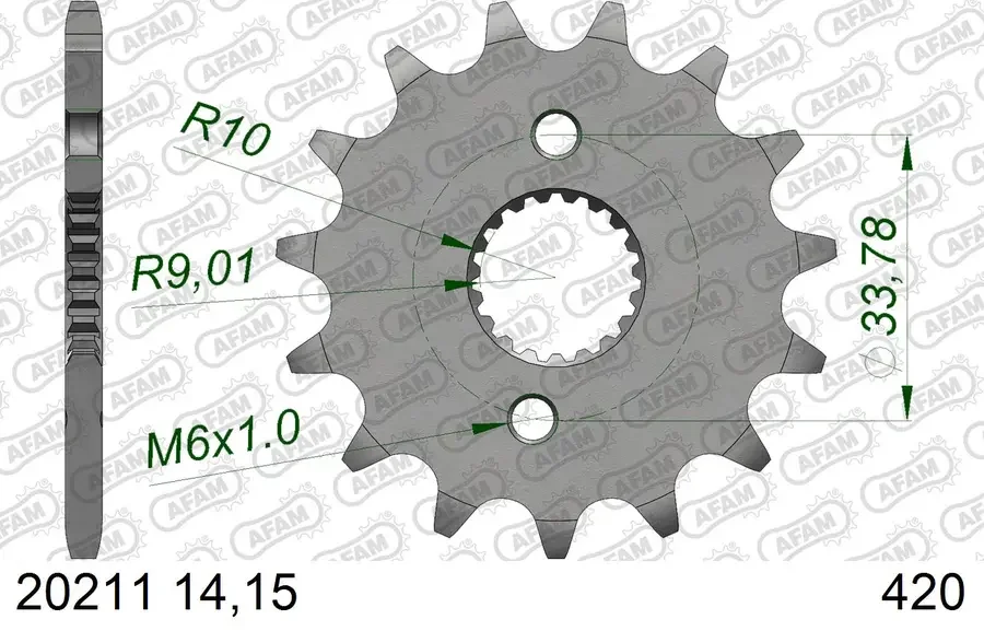 AFAM Framdrev #420 – Honda CRF 150 – 15T v:9652462 AFAM Framdrev #420 – Honda CRF 150 – 15T v:9652462