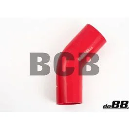 SILIKONSLANGE RØD 45 GRADER 3,5" (89MM) v:8599258