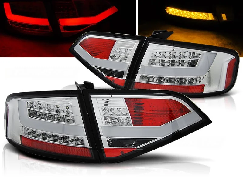 Baklykter Audi A4 B8 08-11 Sedan LED Bar Krom | .no v:4836250