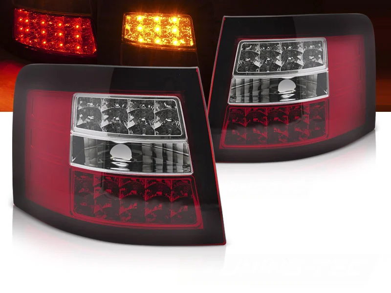 Baklykter Audi A6 05.97-05.04 Avant LED Rød/Hvit | .no v:4133492